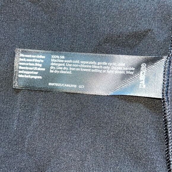 NWT Eileen Fisher Silk Georgette Crepe Trench Coat Women’s Medium Black - Picture 11 of 16